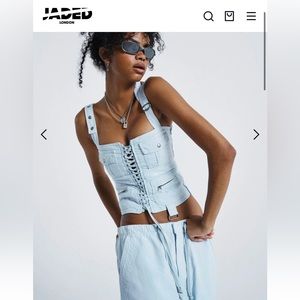 Jaded Ldn Powder Blue Cargo Set